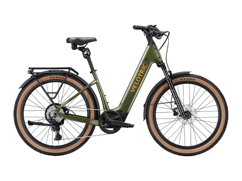 Velotric Discover M in Olivine Green, side view