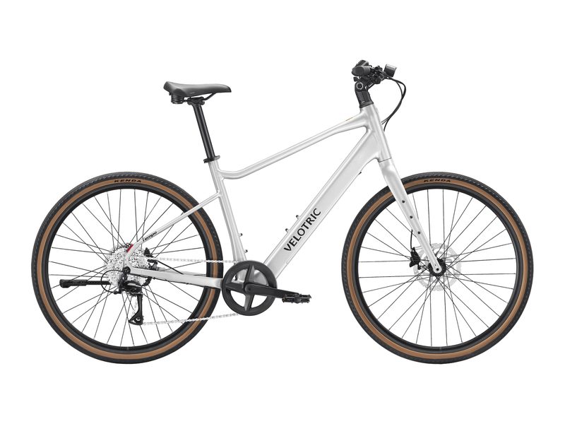 Velotric Tempo in Lightning Silver, side view