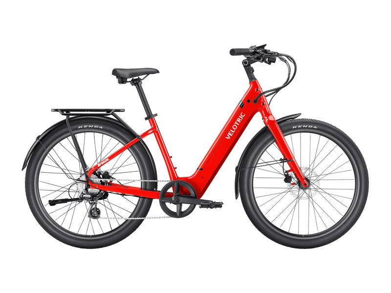 Velotric Breeze 1 in Classic Scarlet, side view