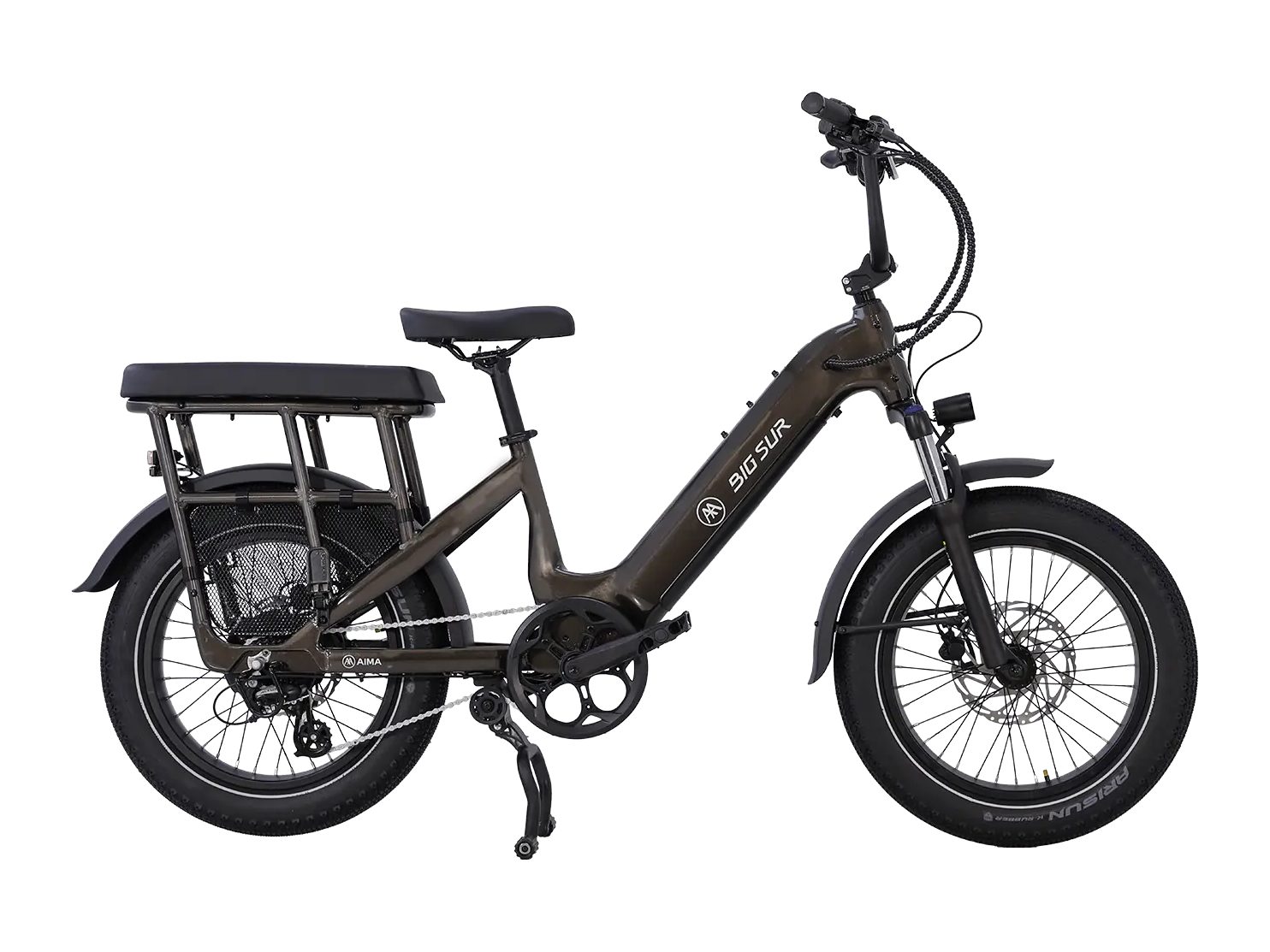 AIMA Big Sur U utility e-bike in Gray, side view
