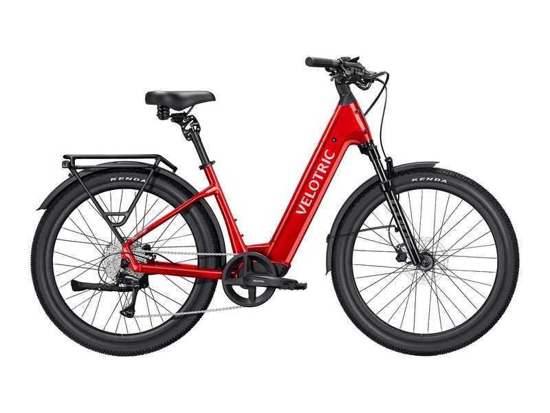 Velotric Discover 3 in Cherry Crimson, side view