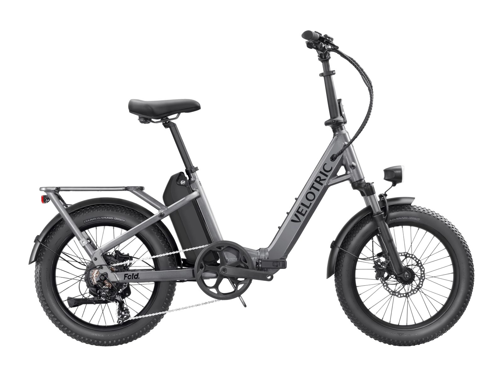 Velotric Fold 1 in Stone Gray, side view