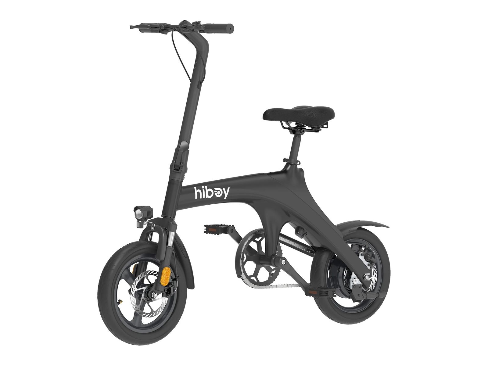 Hiboy C1 folding electric bike in Black, side view
