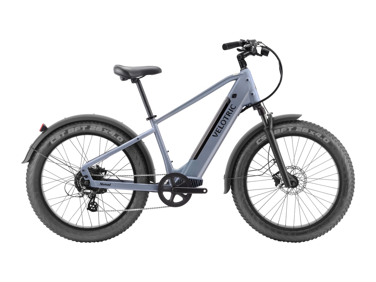 Velotric Nomad 1 Plus High-Step in Indigo Gray, side view